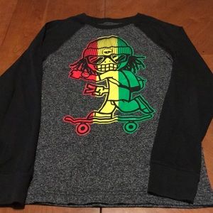 Boy’s Tony Hawk Long Sleeve Rasta Colors T-Shirt